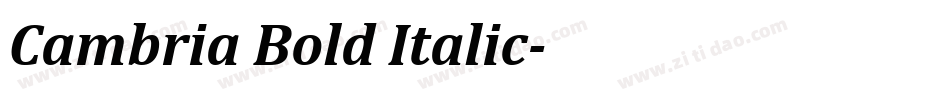 Cambria Bold Italic字体转换